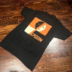 Spoon Lucifer on the Sofa Black Graphic Band T Shirt Unisex Large